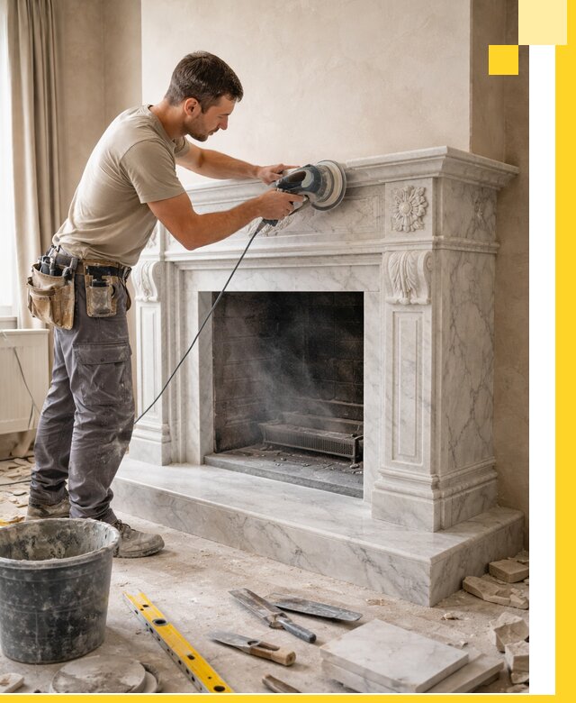 Изготовление и установка мраморных каминов в Учалах под ключ