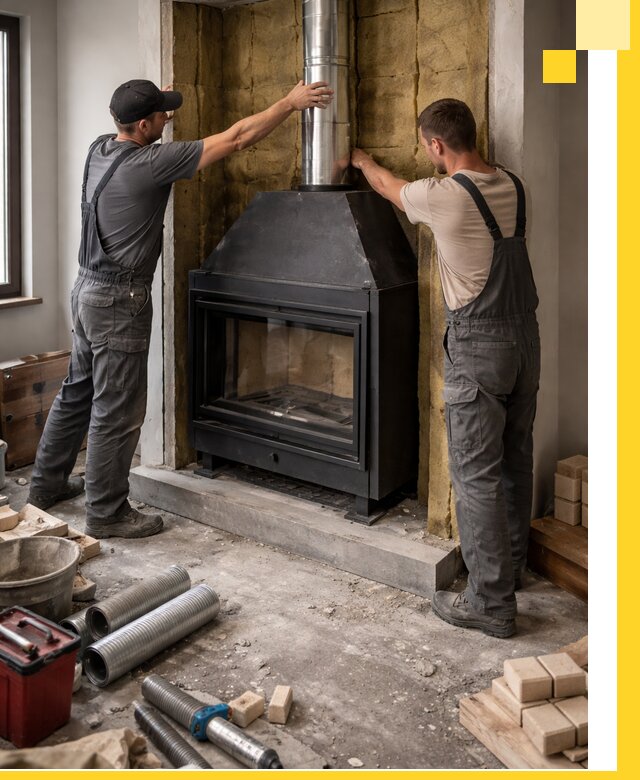 Изготовление и монтаж закрытых каминов в Учалах под ключ