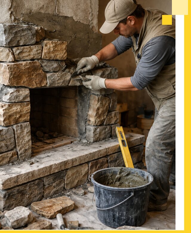 Изготовление и установка каменных каминов под ключ в Учалах