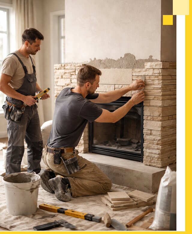 Установка и монтаж каминов для загородного дома в Учалах