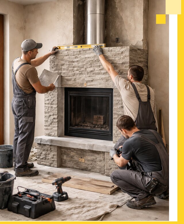 Профессиональный монтаж каминов под ключ в Учалах для дома