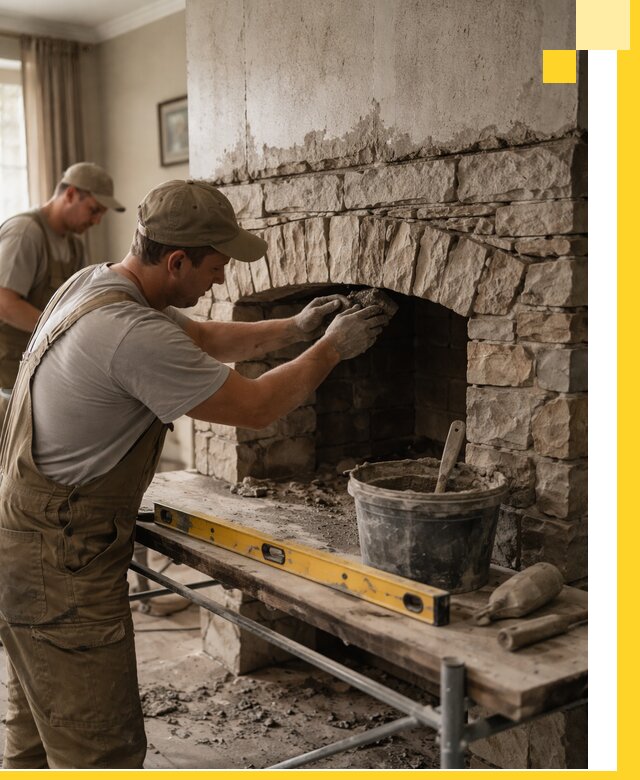 Изготовление каминов под ключ в Учалах, монтаж и отделка