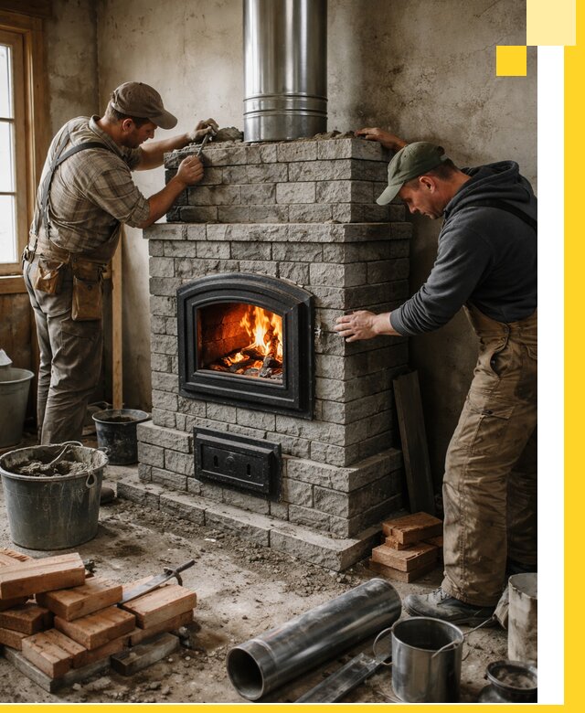 Производство, поставка и монтаж дровяных печей в Учалах