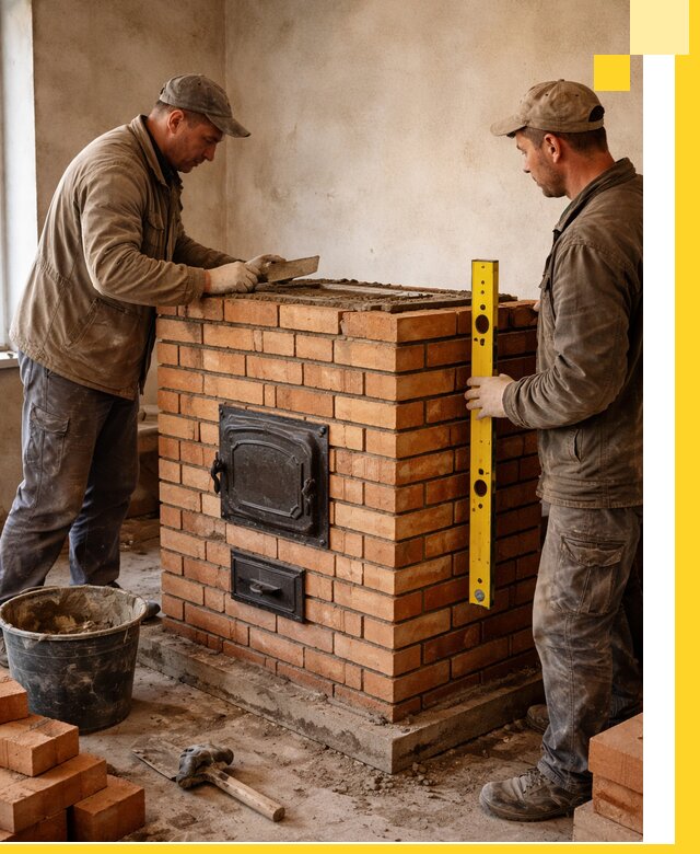 Отопительные печи под ключ в Учалах, установка и сборка