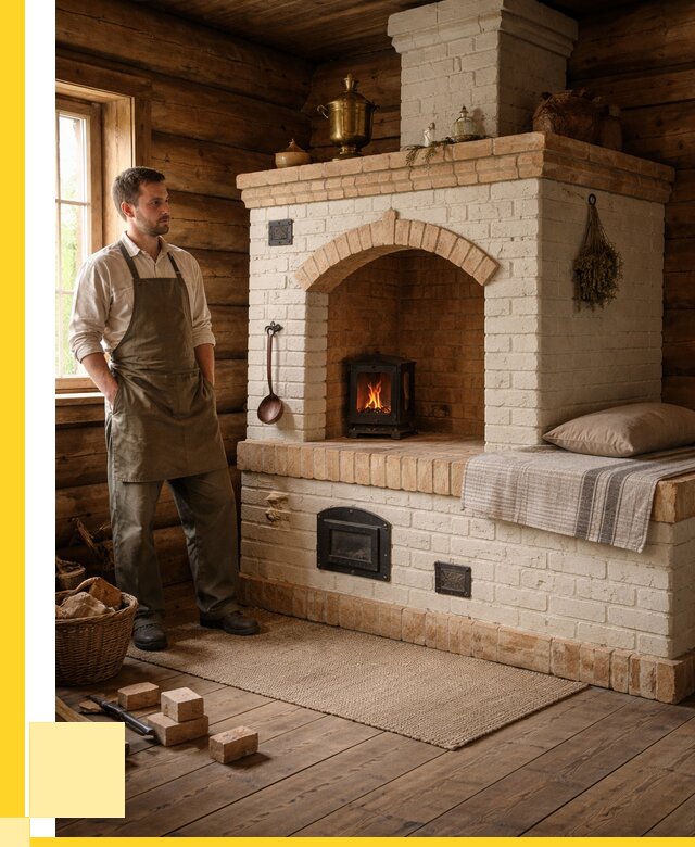 Русские печи с лежанкой под ключ в Учалах от 152505 р. ЭриданЧлы