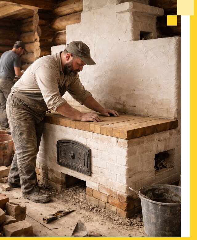 Проектирование и установка русской печи с лежанкой в Учалах