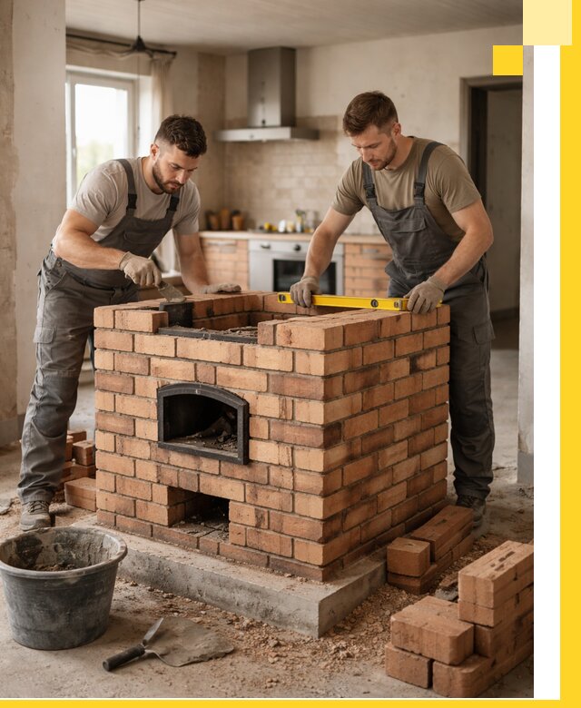 Установка и монтаж печей в частном доме в Учалах под ключ