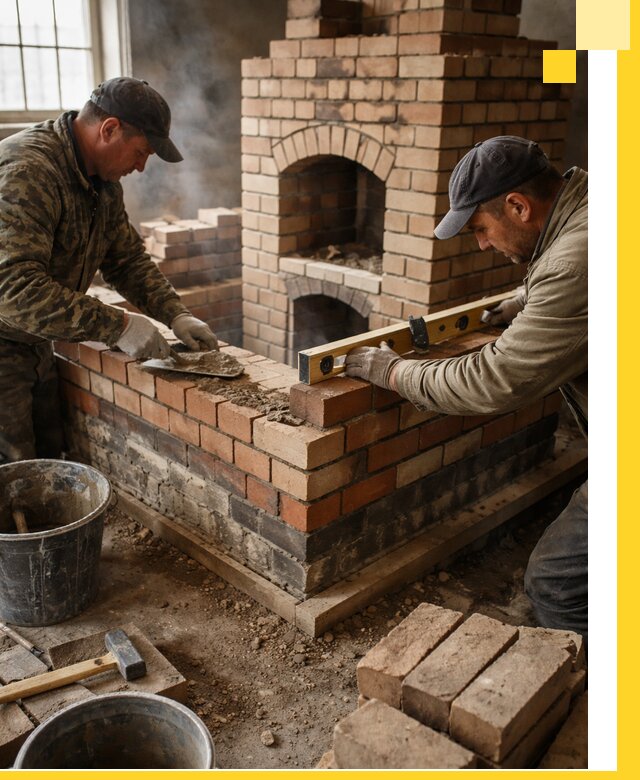 Изготовление и монтаж печей и каминов из кирпича в Учалах