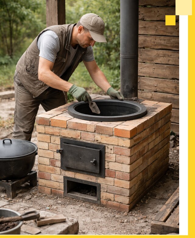 Изготовление и установка печей для казана в Учалах под ключ