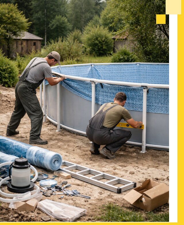 Установка и монтаж каркасных бассейнов в Учалах под ключ