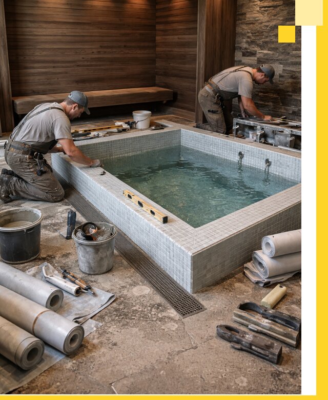 Установка и строительство бассейнов для сауны в Учалах