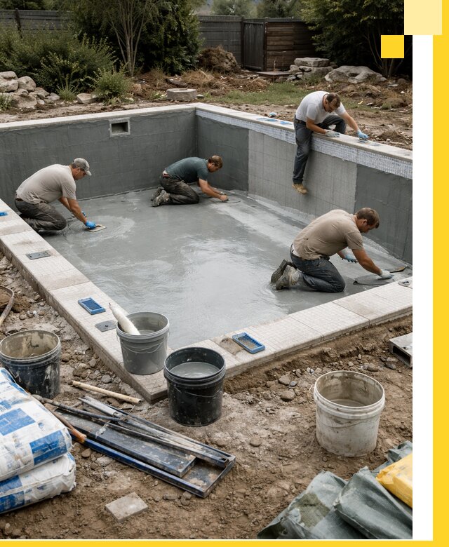 Изготовление и монтаж чаши бассейна под ключ в Учалах