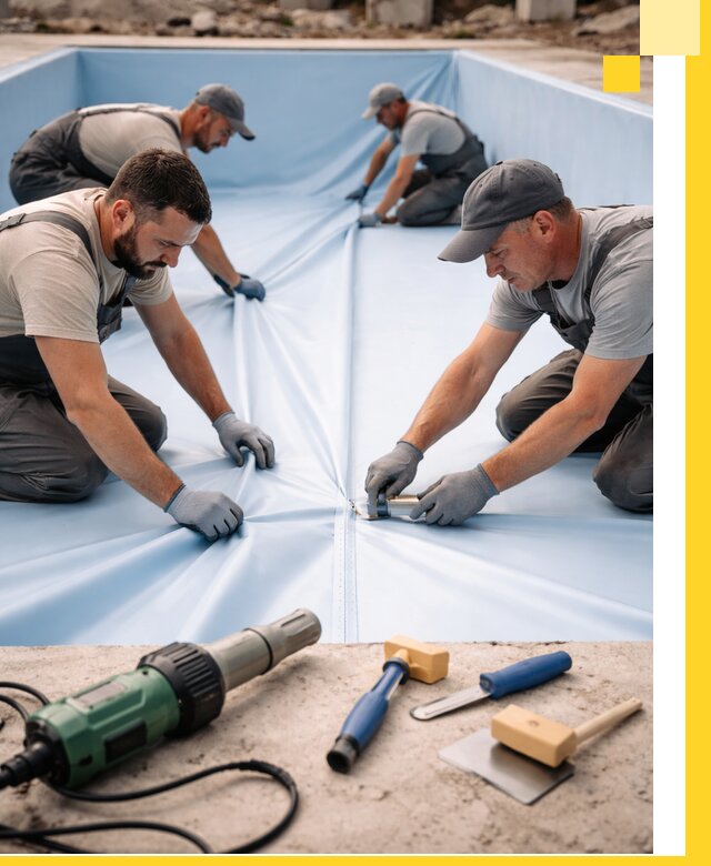 ПВХ пленка для бассейнов с монтажом и гарантией в Учалах