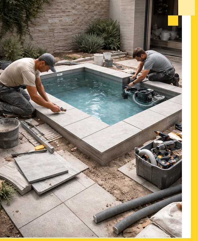 Мини бассейны под ключ в Учалах, дизайн и установка