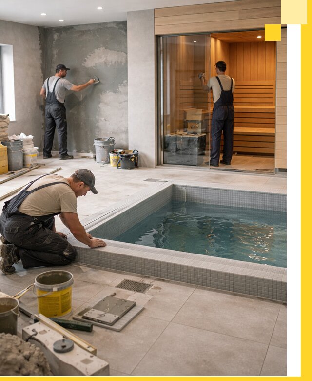 Проектирование и строительство сауны с бассейном в Учалах