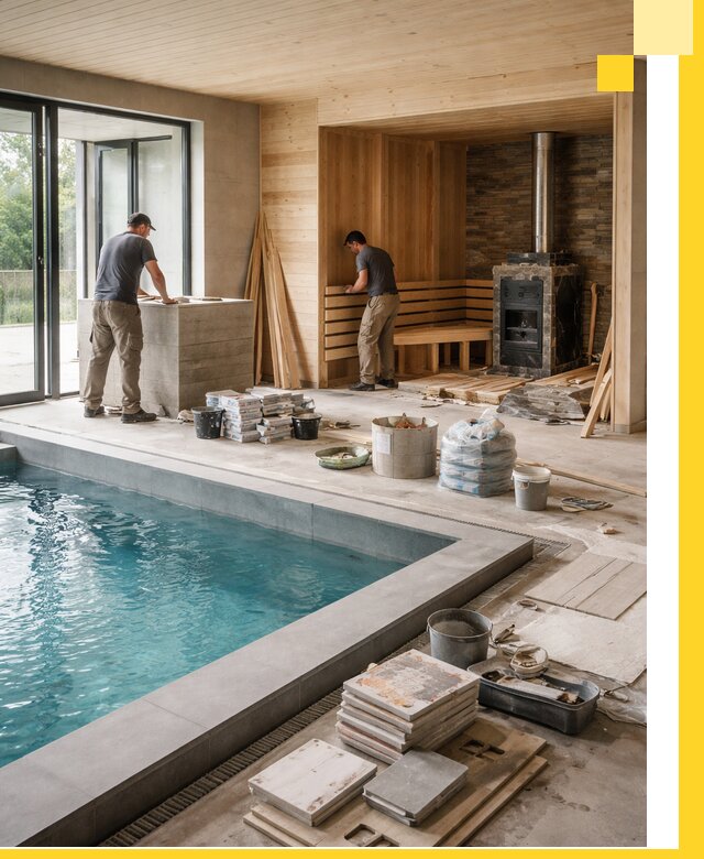 Проектирование и строительство бань с бассейном в Учалах