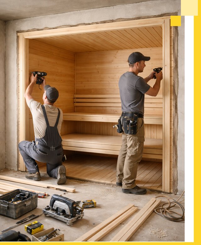 Монтаж саун под ключ в Учалах — проектирование и установка