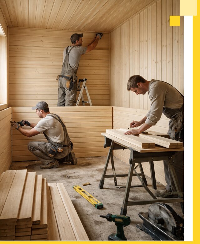 Обшивка саун в Учалах из натуральной древесины под ключ