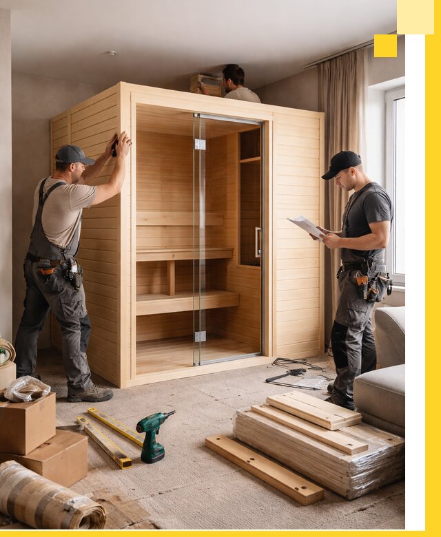 Установка и благоустройство саун в квартире в Учалах