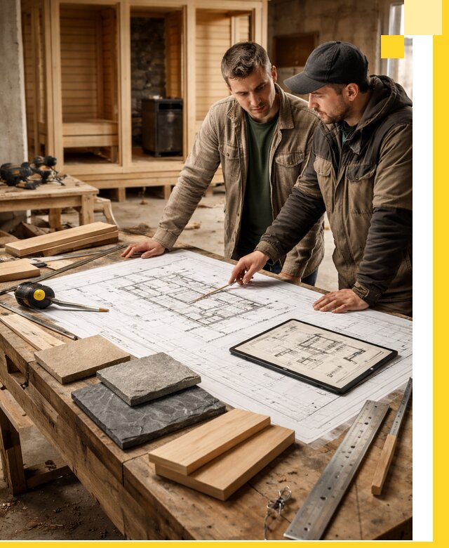 Проекты бань под ключ и планы строительства в Учалах