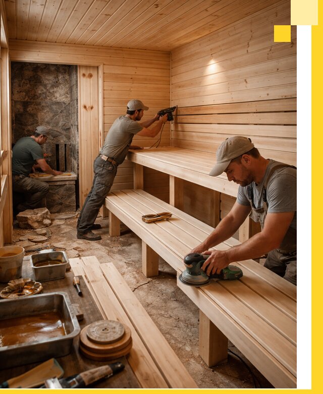 Профессиональная отделка бань в Учалах под ключ, с гарантией