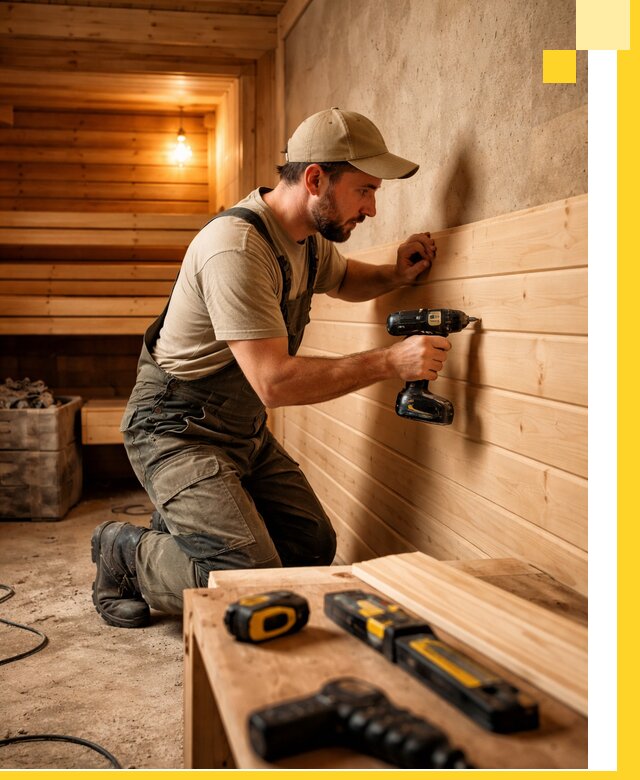 Профессиональная внутренняя отделка бани в Учалах под ключ