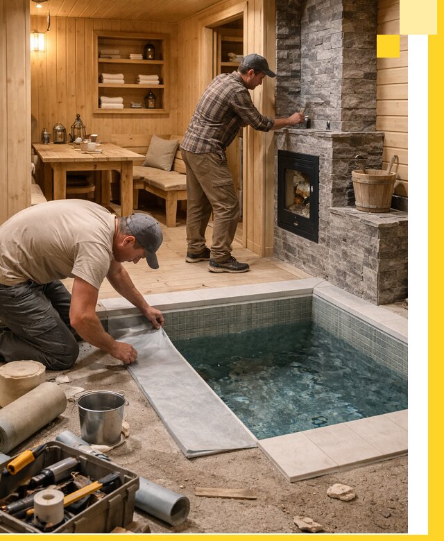 Строительство бань с комнатой отдыха под ключ в Учалах