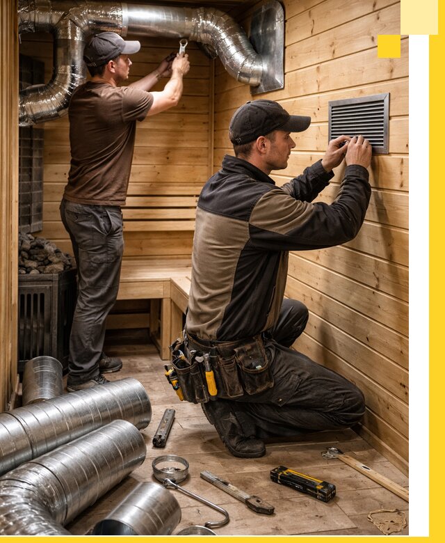 Проектирование и монтаж вентиляции бани в Учалах под ключ