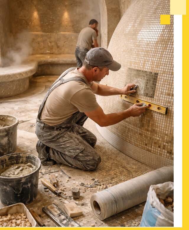 Хамам под ключ в Учалах: проектирование, строительство, отделка