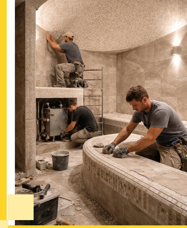 Монтаж хамамов под ключ в Учалах от 254175 р. ЭриданЧлы