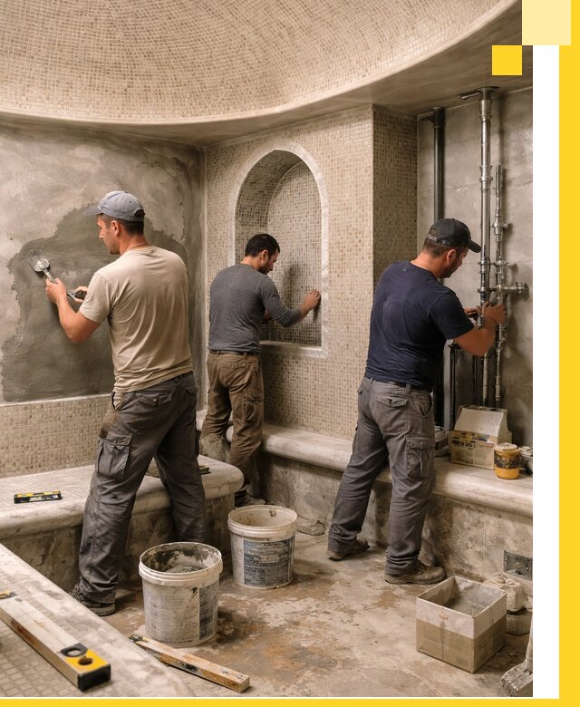 Профессиональный монтаж хамамов под ключ в Учалах с гарантией