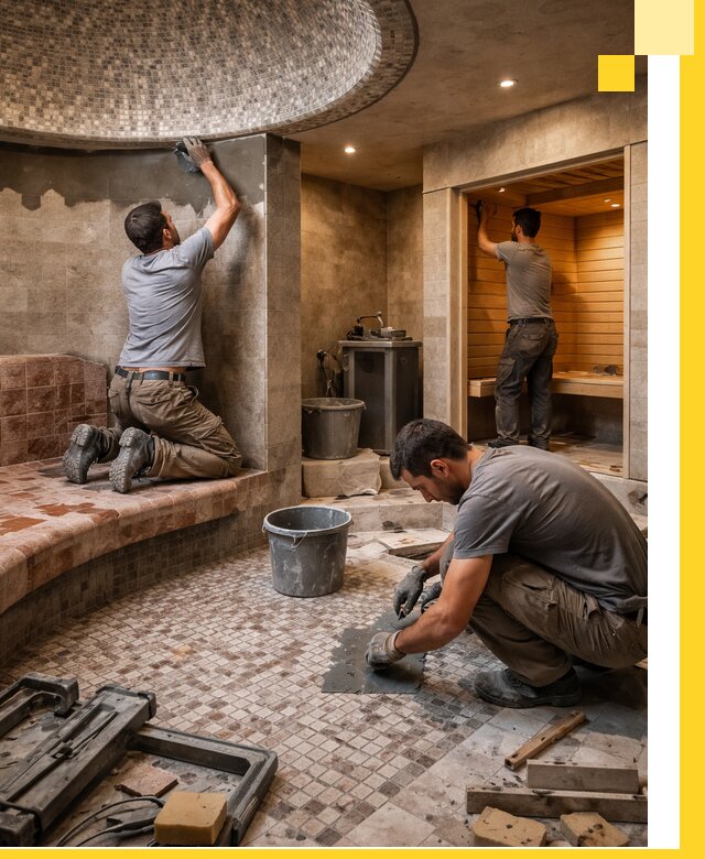 Проект и строительство хамама бани и сауны под ключ в Учалах