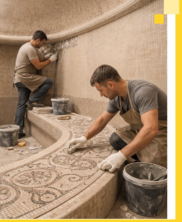 Плитка для хамама в Учалах, укладка, подбор и поставка